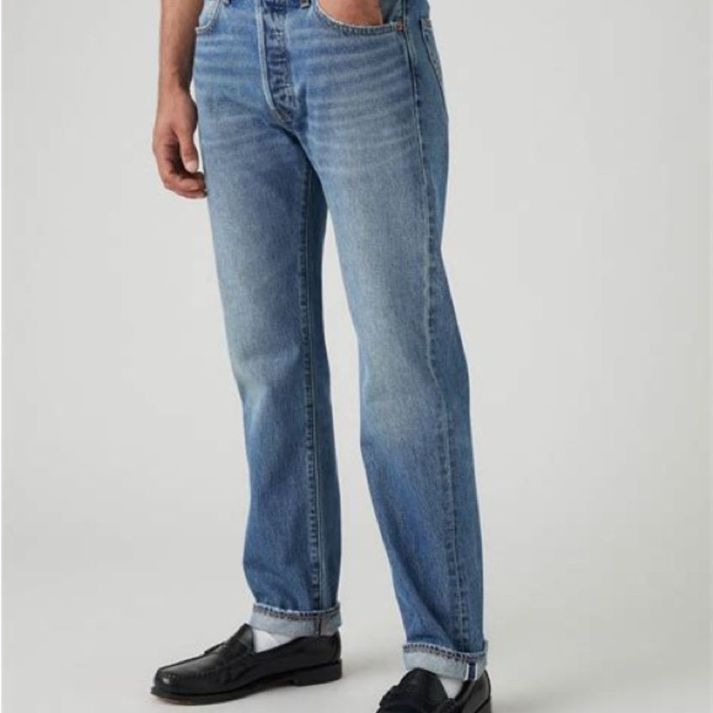 Classic 501 Straight Fit Men's Jeans - Light Blue - 30x32
